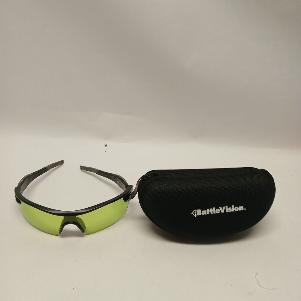 BattleVision Atomic Beam Night Driving Glasses Green/Yellow Color BulbHead NEW